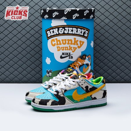 Ben & Jerry's x Dunk Low SB 'Chunky Dunky' Special Ice Cream Box Size 36-47.5